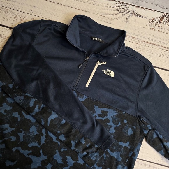 The North Face Other - North Face Ventrix Cinder Jacket 1/4 Zip Mens Large Blue Camo Pullover‎ Fleece